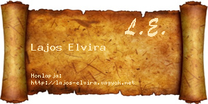 Lajos Elvira névjegykártya